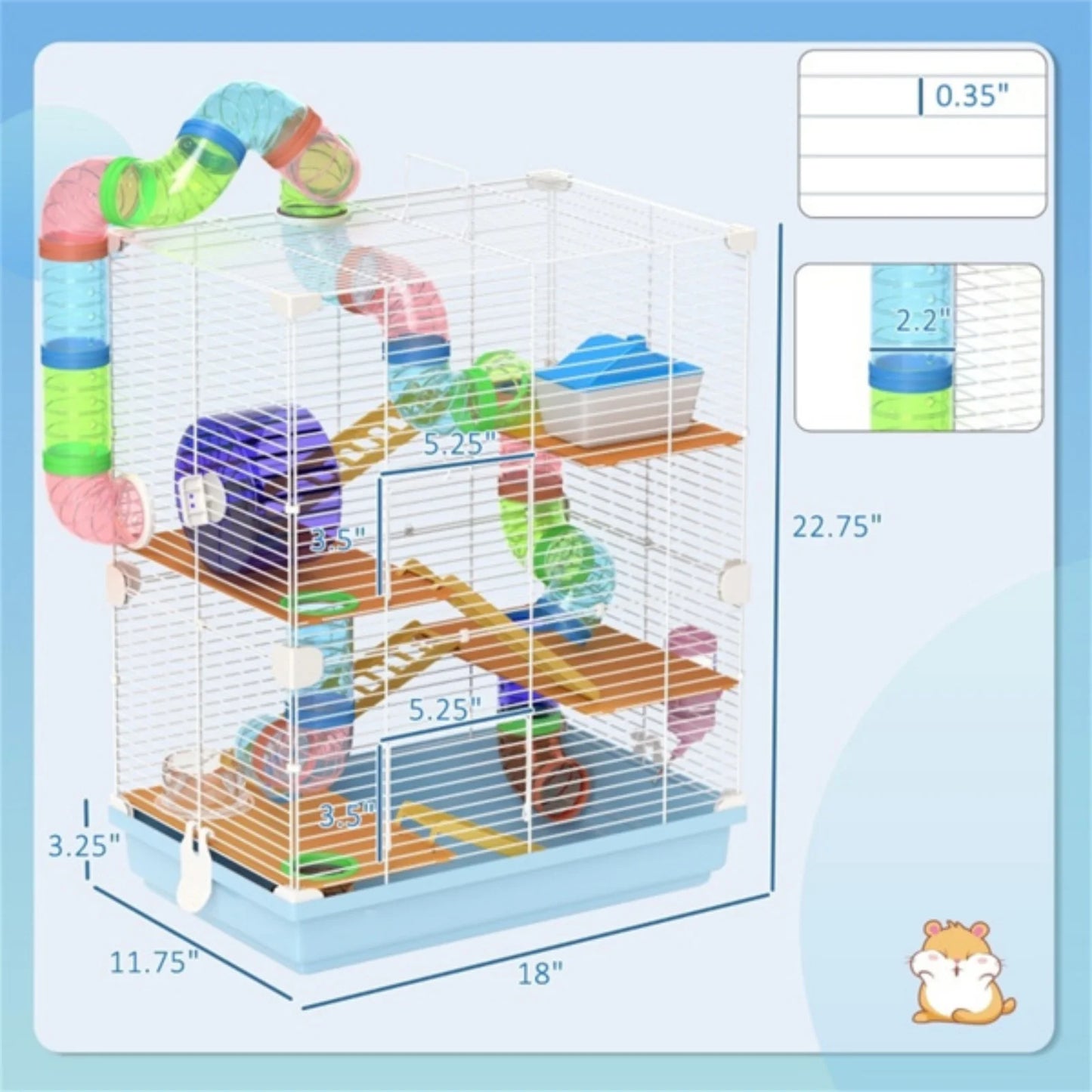 Hamster cage luxury villa