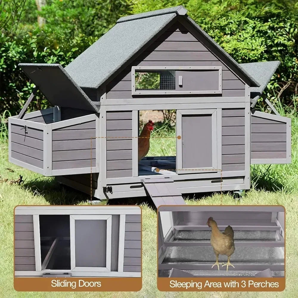 Chicken Coop on Wheels Outdoor Duck Coop & AccessorieS