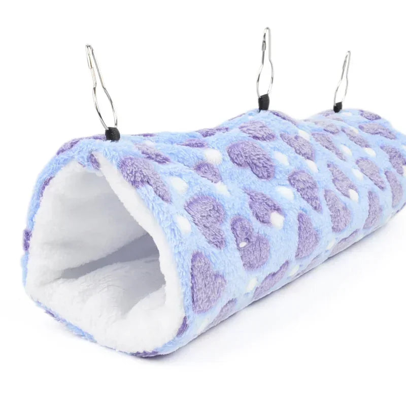 Hamster Tunnel Hammock Warm Sugar Glider Bed for Small Animal Ferret Squirrel Swing Nest Plush Tunnel Guinea Pig Accessories