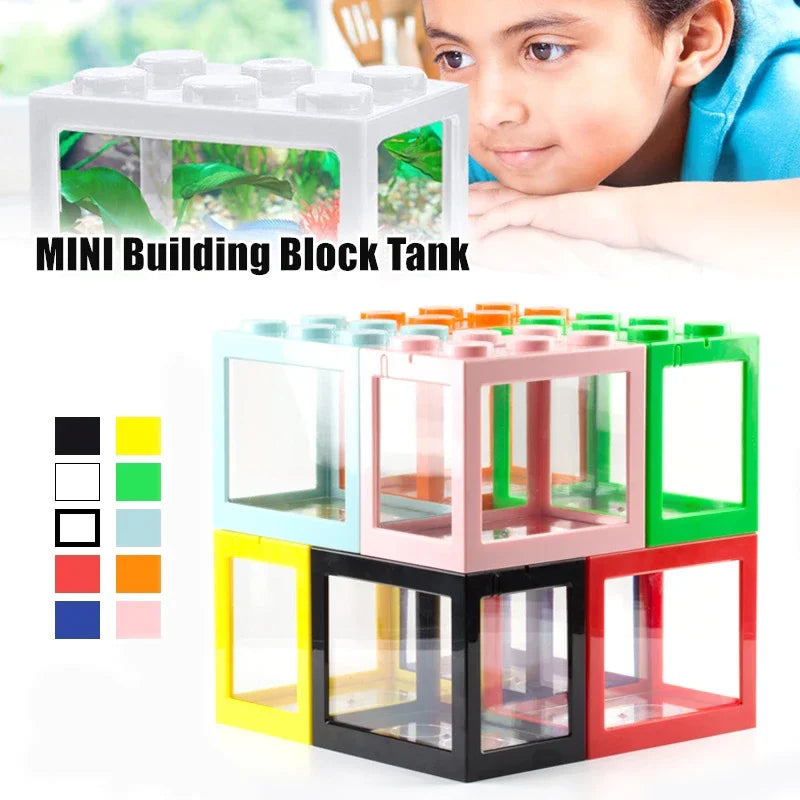 Creative Eco Tank Building Block Mini Reptile Pet Aquarium Decoration