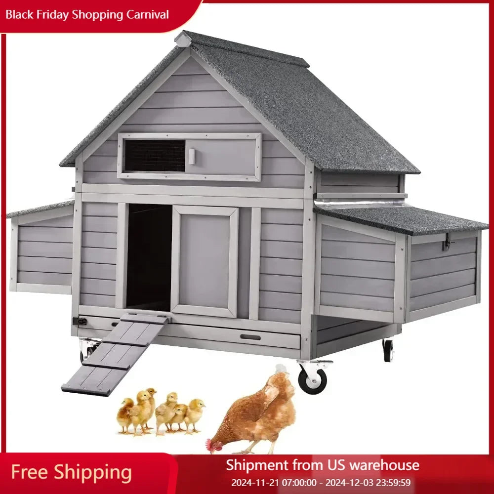 Chicken Coop on Wheels Outdoor Duck Coop & AccessorieS