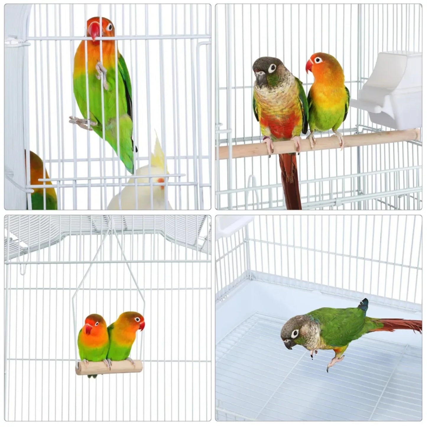 41" Open Top Metal Bird Cage with Slide-out Tray