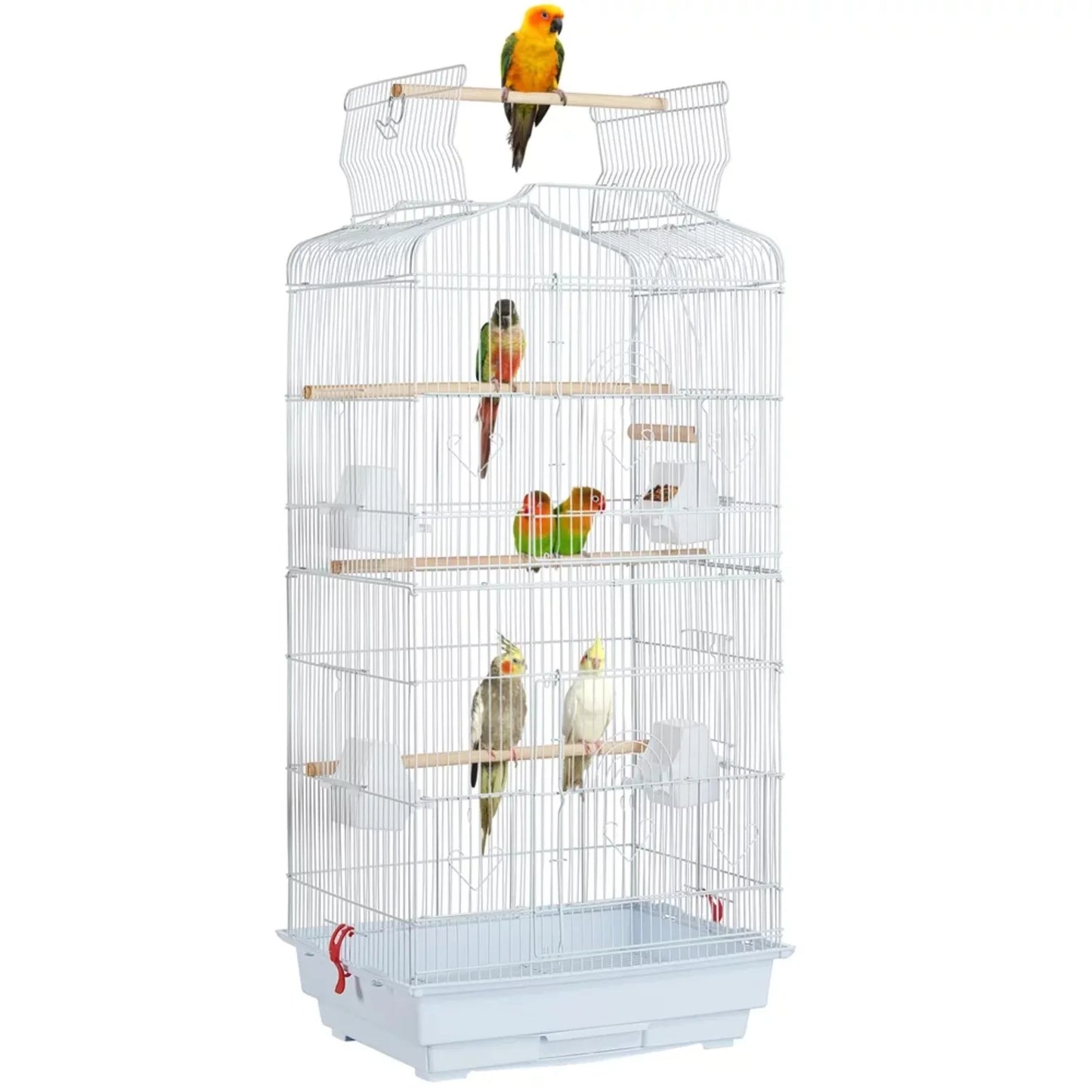 41" Open Top Metal Bird Cage with Slide-out Tray