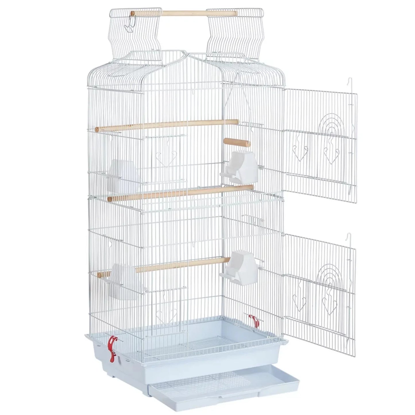 41" Open Top Metal Bird Cage with Slide-out Tray